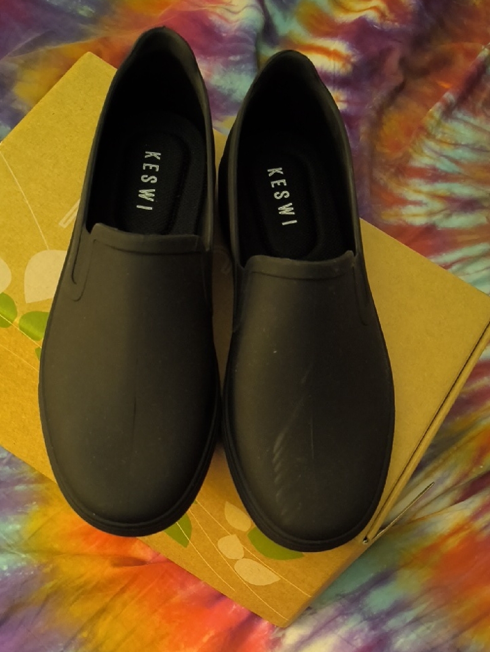 KESWI Black Slip-On Non Slip Shoe